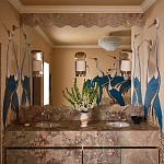 Обои ручная роспись Sarus Cranes Colourway SC-208 on Raw Silk dyed silk варинант исполнения - 3 | Loft Concept в Тюмени