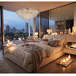 Люстра с каскадом из подвесных прозрачных элементов Attractiveness варинант исполнения - 3 | Loft Concept в Тюмени