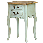 Прикроватная тумба из массива березы светло-бирюзовая Montmartre Provence Bedside Table варинант исполнения - 1 | Loft Concept в Тюмени