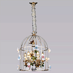 Люстра в виде клетки с цветами Flower Cell варинант исполнения - 3 | Loft Concept в Тюмени