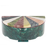 Шкатулка с мозаикой из натурального камня змеевик Stone Casket варинант исполнения - 1 | Loft Concept в Тюмени