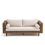 Трехместный садовый диван из плетеного пластика Matteo варинант исполнения - 6 | Loft Concept в Тюмени