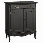 Буфет черный из массива бука с ящиком и 2-мя дверцами в стиле прованс Black Provence варинант исполнения - 1 | Loft Concept в Тюмени