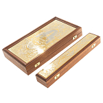 Нарды настольные из натурального камня лазурит и долерит Backgammon from Stone варинант исполнения - 12 | Loft Concept в Тюмени