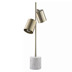 Настольная лампа золотистая на белом мраморном основании Streams of Light варинант исполнения - 3 | Loft Concept в Тюмени