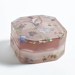 Шкатулка из эпоксидной смолы с цветами розовая Epoxy Resin Square Box Pink варинант исполнения - 5 | Loft Concept в Тюмени