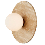 Бра в виде диска с плафоном из матового белого стекла Marble Glow варинант исполнения - 2 | Loft Concept в Тюмени