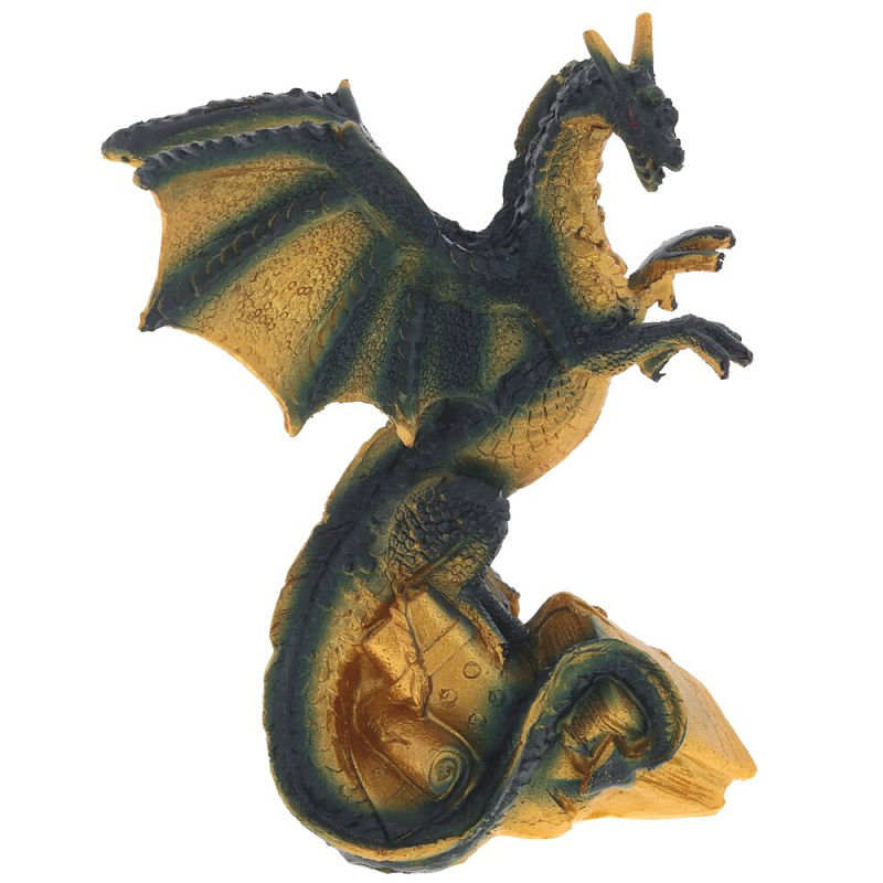 Декоративная статуэтка Дракон Green Gold Dragon Treasure Keeper Statuette Зеленый Золотой Декоративная статуэтка Дракон Green Gold Dragon Treasure Keeper Statuette Зеленый Золотой в Тюмени | Loft Concept