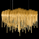 Люстра подвесная с металлическими цепочками и изогнутыми металлическими дугами 72 см Atlantis Chain варинант исполнения - 17 | Loft Concept в Тюмени