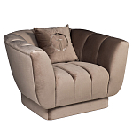 Дизайнерское кресло мягкое из серого велюра Serenity варинант исполнения - 1 | Loft Concept в Тюмени