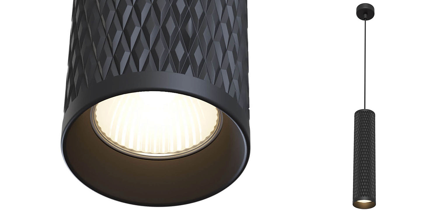 Подвесной светильник Trumpet tube black rhombus Подвесной светильник Trumpet tube black rhombus - Loft-Concept в Тюмени
