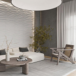 Гипсовая 3D панель с принтографией PM-01 варинант исполнения - 2 | Loft Concept в Тюмени