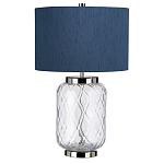 Настольная лампа с цилиндрическим абажуром и прозрачным стеклянным основанием Quintiesse варинант исполнения - 7 | Loft Concept в Тюмени