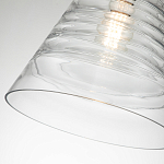Подвесной светильник с прозрачным рельефным стеклянным плафоном в форме конуса Feiss варинант исполнения - 3 | Loft Concept в Тюмени
