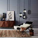 Подвесной светильник вертикальной овальной формы украшенный белыми круглыми бусинами Gradient Oval Pendant Lamp White варинант исполнения - 4 | Loft Concept в Тюмени