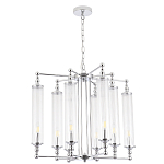 Люстра с 8-ю прозрачными цилиндрическими плафонами Jeanette варинант исполнения - 2 | Loft Concept в Тюмени
