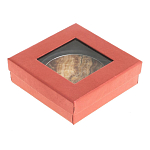 Зеркало карманное складное круглое из натурального камня Оникс в подарочной упаковке Silver Stone Mirrors варинант исполнения - 4 | Loft Concept в Тюмени