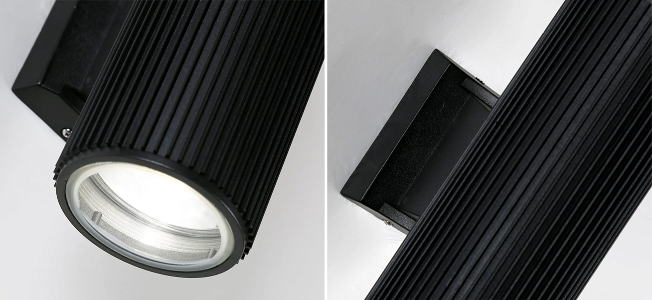 Черный уличный светильник RIBBING 26 см Черный уличный светильник RIBBING 26 см - Loft-Concept в Тюмени