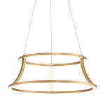 Люстра золотого цвета с 2-мя светодиодными кольцами Eurofase варинант исполнения - 1 | Loft Concept в Тюмени