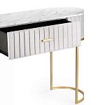 Консоль овальная на золотистых фигруных ножках Wall Console варинант исполнения - 3 | Loft Concept в Тюмени