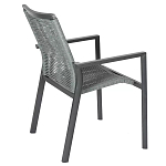 Стул темно-серый с высокой плетеной спинкой и сиденьем Braided Strength варинант исполнения - 3 | Loft Concept в Тюмени