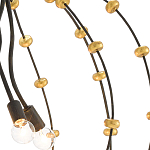 Люстра в форме шара с золотыми элементами на чёрном каркасе Arced Lines варинант исполнения - 1 | Loft Concept в Тюмени