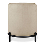 Банкетка овальная бежевый велюр на 4-х металлических ножках черного цвета SANJAY варинант исполнения - 3 | Loft Concept в Тюмени