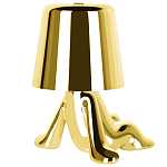 Настольная лампа фигурная золотого цвета с гладким абажуром Высота 17 см Sophia варинант исполнения - 6 | Loft Concept в Тюмени