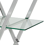 Стеллаж со стеклянными полками на стальном каркасе X-ray варинант исполнения - 4 | Loft Concept в Тюмени