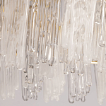 Люстра круглая с прозрачными стержнями разной длины Textured Glass Chandelier варинант исполнения - 8 | Loft Concept в Тюмени