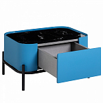 Тумба прикроватная чёрно-голубая с  ящиком Blue Cabinet варинант исполнения - 2 | Loft Concept в Тюмени