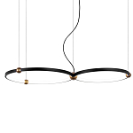 Люстра подвесная светодиодная черный металл Ring Horizontal варинант исполнения - 8 | Loft Concept в Тюмени