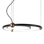 Люстра подвесная светодиодная черный металл Ring Horizontal варинант исполнения - 1 | Loft Concept в Тюмени