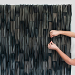 Современное Объемное Панно на стену Horizontal rhythmic waves варинант исполнения - 2 | Loft Concept в Тюмени