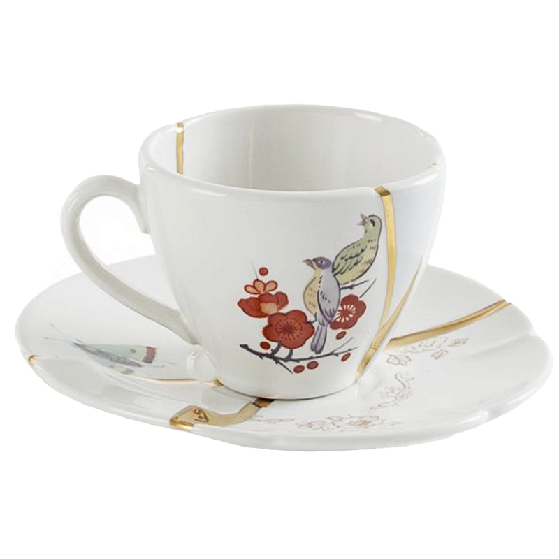 Кофейная пара Seletti Kintsugi Белый Золотой Мульти Кофейная пара Seletti Kintsugi Белый Золотой Мульти в Тюмени | Loft Concept