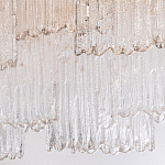 Люстра подвесная прямоугольная из рифленого стекла Fluted Glass Chandelier варинант исполнения - 1 | Loft Concept в Тюмени