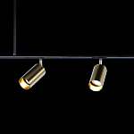 Люстра линейная с 5-ю цилиндрическими плафонами цвета латунь TRIBES CHANDELIER варинант исполнения - 5 | Loft Concept в Тюмени