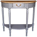 Полукруглая консоль в стиле прованс серая Margery Provence Grey Console варинант исполнения - 1 | Loft Concept в Тюмени
