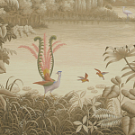 Обои ручная роспись Le Brésil Amarelo Sepia варинант исполнения - 3 | Loft Concept в Тюмени