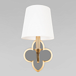 Бра с белым текстильным абажуром и фигурным основанием с зеркальной вставкой Vitorino варинант исполнения - 5 | Loft Concept в Тюмени