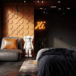 Гипсовая 3D панель с принтографией PM-105 варинант исполнения - 1 | Loft Concept в Тюмени