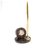 Часы настольные с ручкой из натурального камня Stone Clock варинант исполнения - 13 | Loft Concept в Тюмени