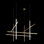 Люстра с 8-ю пересекающимися цилиндрическими плафонами на тонких тросах Trumpet tube варинант исполнения - 7 | Loft Concept в Тюмени