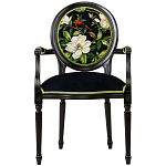 Стул с подлокотниками из бука с изображением птиц и цветов Blooming Birds варинант исполнения - 1 | Loft Concept в Тюмени