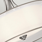 Люстра подвесная с двойным круглым плафоном из органзы и матового стекла Kichler варинант исполнения - 3 | Loft Concept в Тюмени