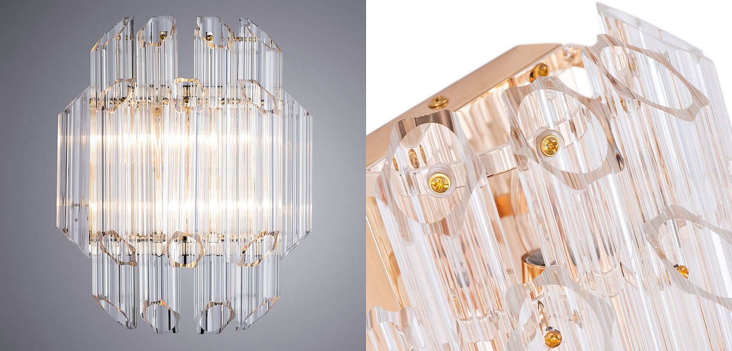Бра Hexagon Tube Light Crystal wall lamp Бра Hexagon Tube Light Crystal wall lamp - Loft-Concept в Тюмени