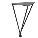 Стол журнальный c коричневой круглой столешницей на четырех черных ножках Charm Coffee Table варинант исполнения - 3 | Loft Concept в Тюмени