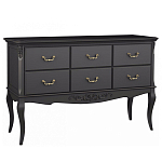 Консоль черная из массива бука с ящиками в стиле прованс Black Provence варинант исполнения - 1 | Loft Concept в Тюмени