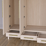 Большой Шкаф Primo Светлый дуб с 3 дверьми и 3 выдвижными ящиками варинант исполнения - 4 | Loft Concept в Тюмени