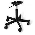 Стул с мягкой бирюзовой обивкой из велюра и подъемно-поворотным механизмом на черных колесиках Harper Turquoise варинант исполнения - 3 | Loft Concept в Тюмени